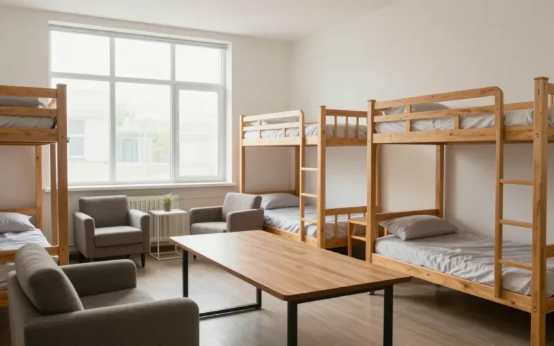Minh họa: Hostel là gì? loại hình lưu trú giá rẻ với phòng tập thể và không gian chung