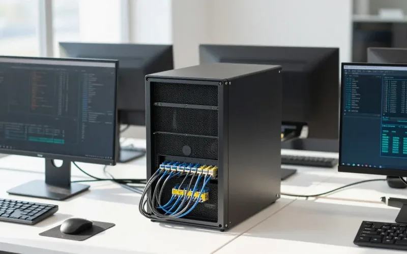 Minh họa: Network là gì: hệ thống kết nối máy tính chia sẻ tài nguyên và dữ liệu
