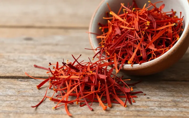 Minh họa: Saffron là gì? nhụy hoa nghệ tây sấy khô dùng làm gia vị và dược liệu